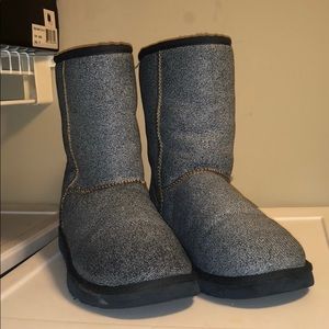 Denim look UGGS worn